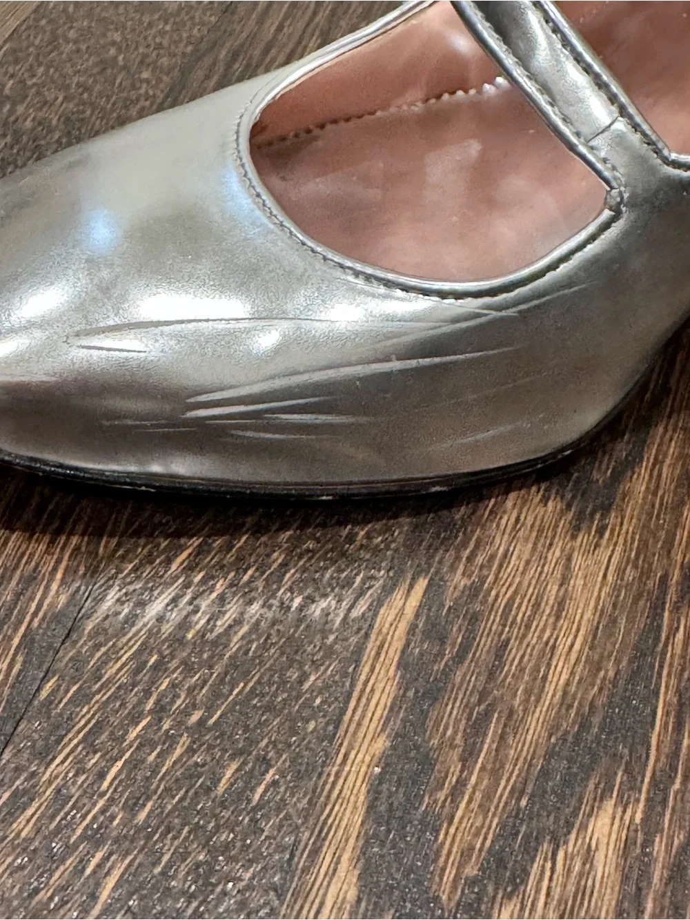 JCrew Metallic Mary Jane Double Strap Maisie Pump size 9